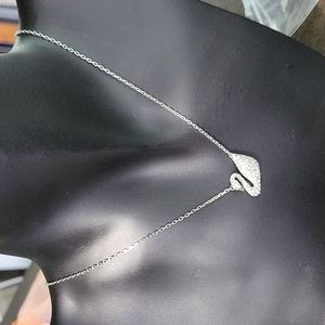 SOLD .... Simulated swan diamond necklace